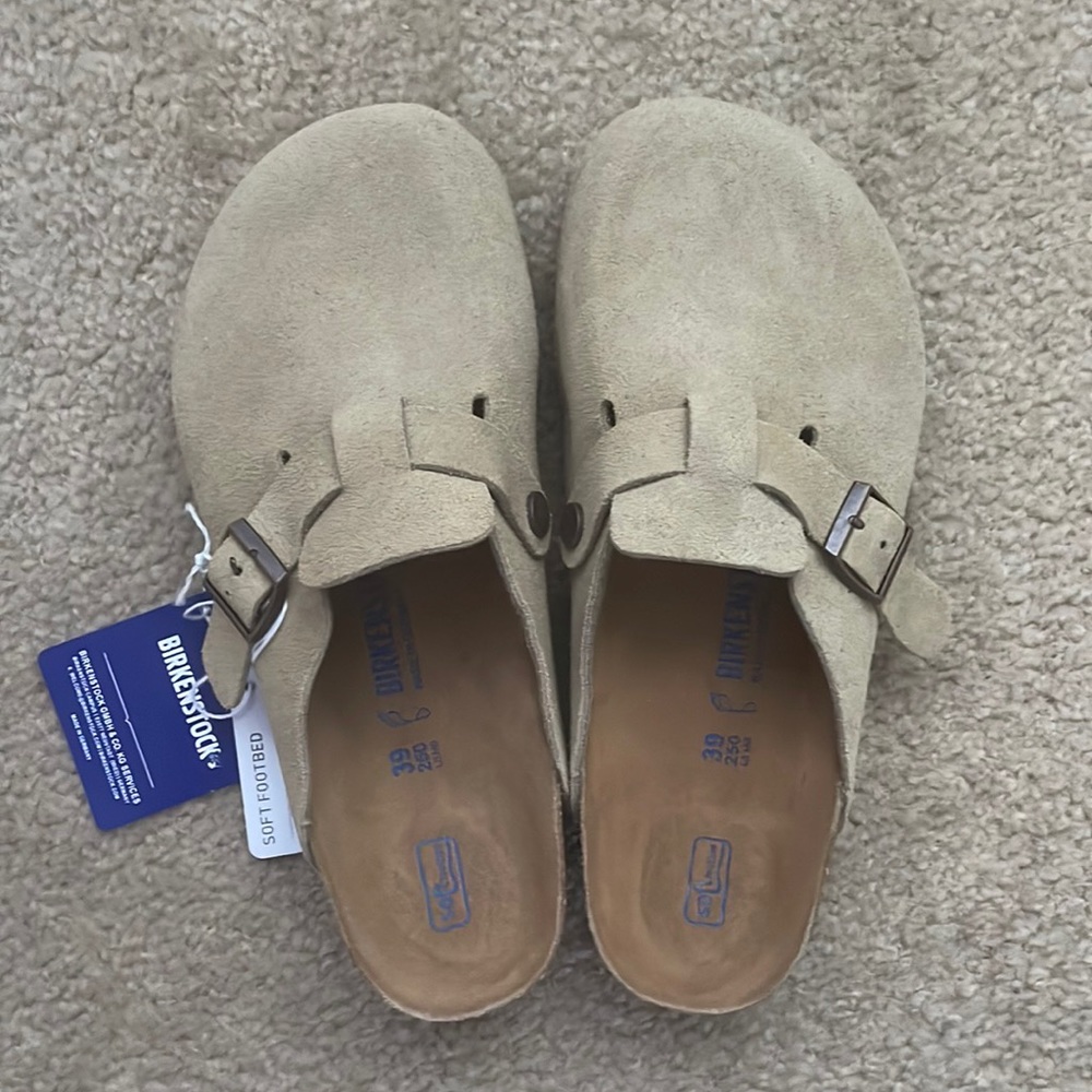 Birkenstock Boston suede taupe